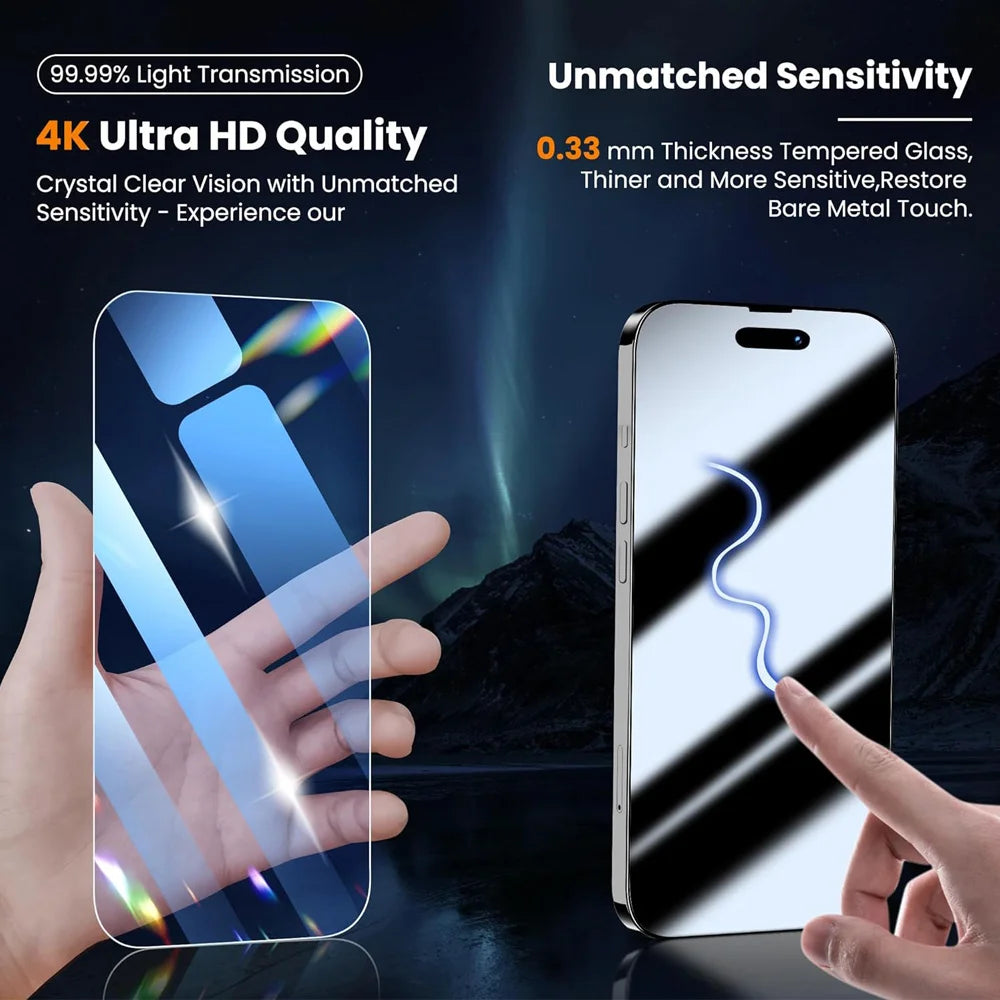 HD Screen Protection For iPhone 16 15 14 13 12 11 Pro Max Tempered Glass iPhone15 Pro Camera Lens Film iPhone16 Plus 13 Mini