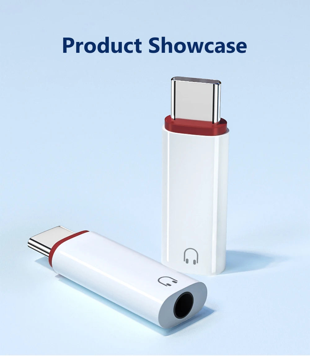 3.5mm Female to Type C Male Adapter For Samsung For Xiaomi Redmi Huawei Wired Headset Converter OTG Earphone Audio AUX Adapter