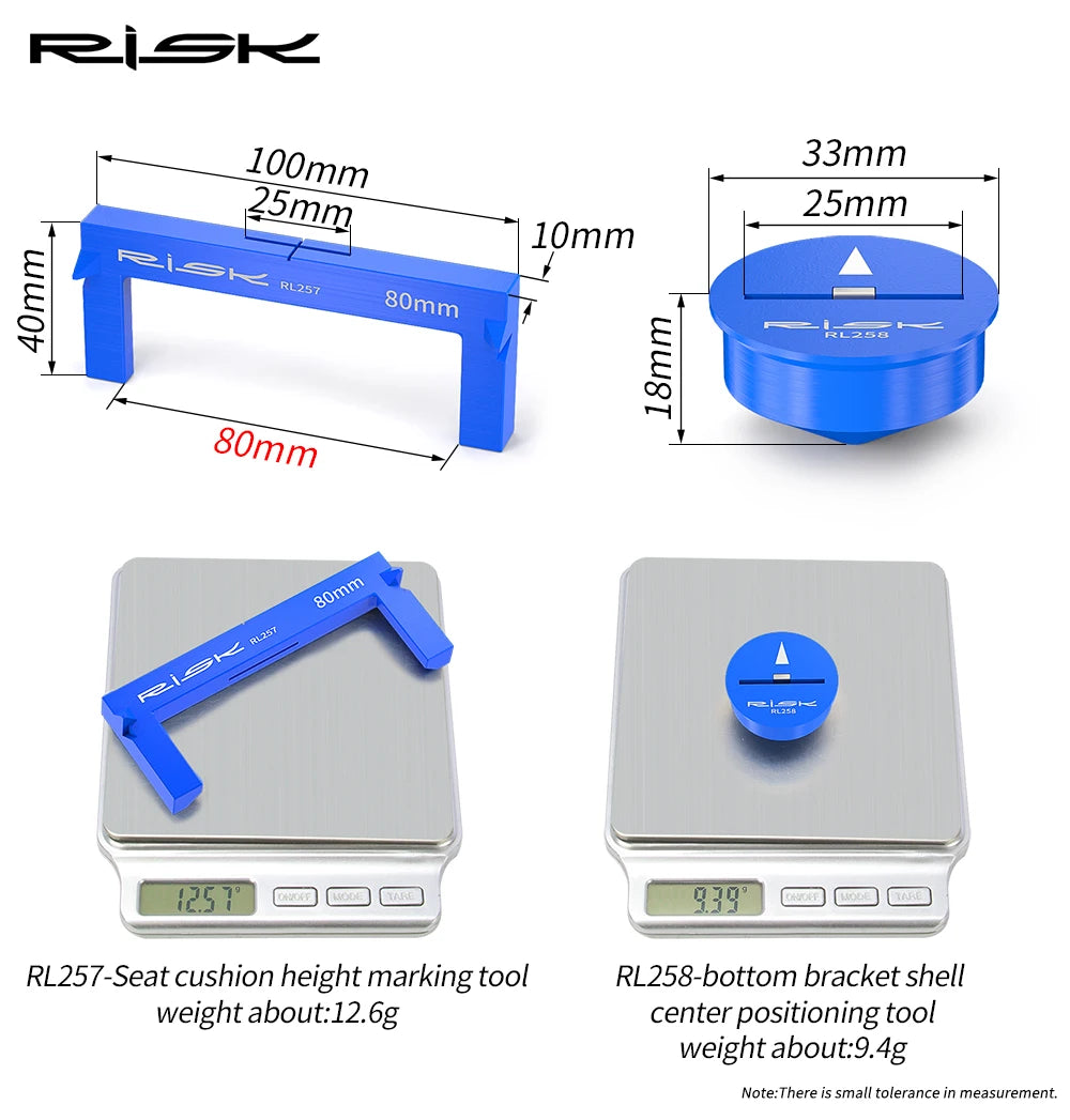 RISK Bicycle Bike Seat Cushion Height Measuring Tool Fitting Measurement Gauge Saddle Tool