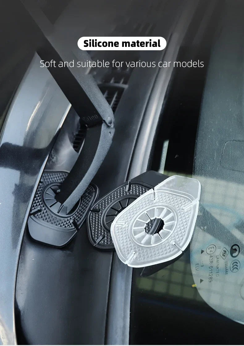 2Pcs Car Windshield Wiper Hole Protective Cover Dustproof Bottom Sleeve Leaves Debris Prevention Cover for Car Accessories