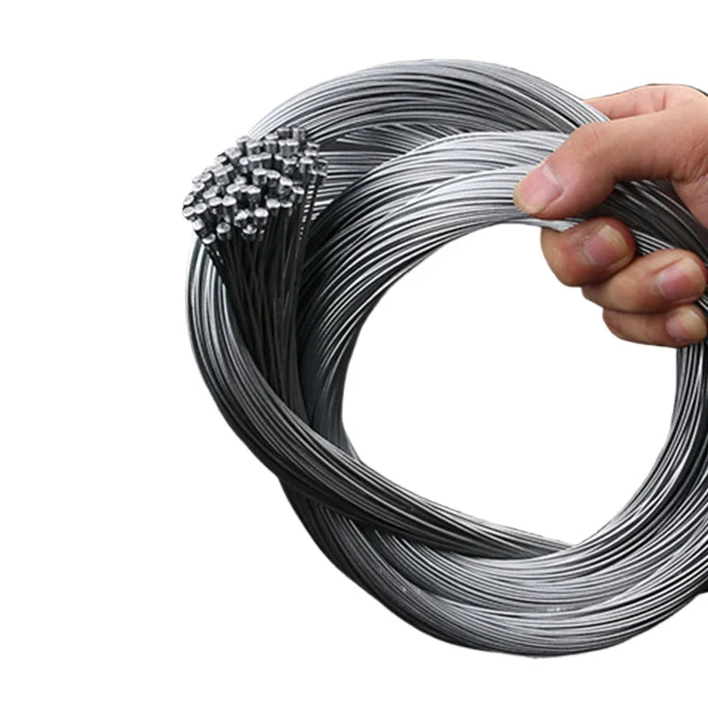 5pcs 1.7/2M MTB Bicycle Brake Line Bike Stainless Steel Gear Shift Cable Road Bike Speed Line Fixed Gear Inner Cable Line Wire