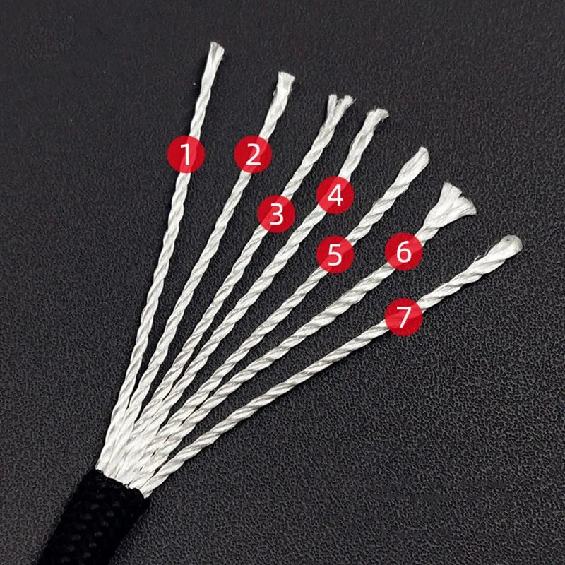 7 Cores 550 Paracord Cord 5 15 30 M Dia.4mm For Outdoor Camping Survival Lanyard Parachute Rope Hiking Tent Accessory