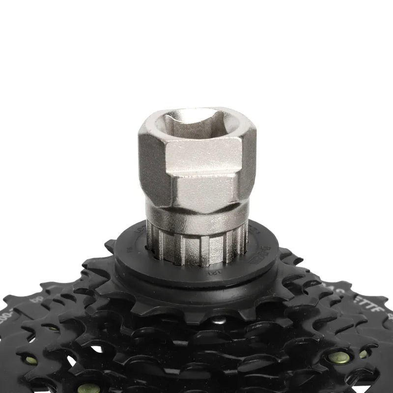 Bike Flywheel Removal Tool Kit With Cassette Wrench 12 Teeth MTB Cassette Sprocket Removal Wrench Portable Bicycle Repair Tools
