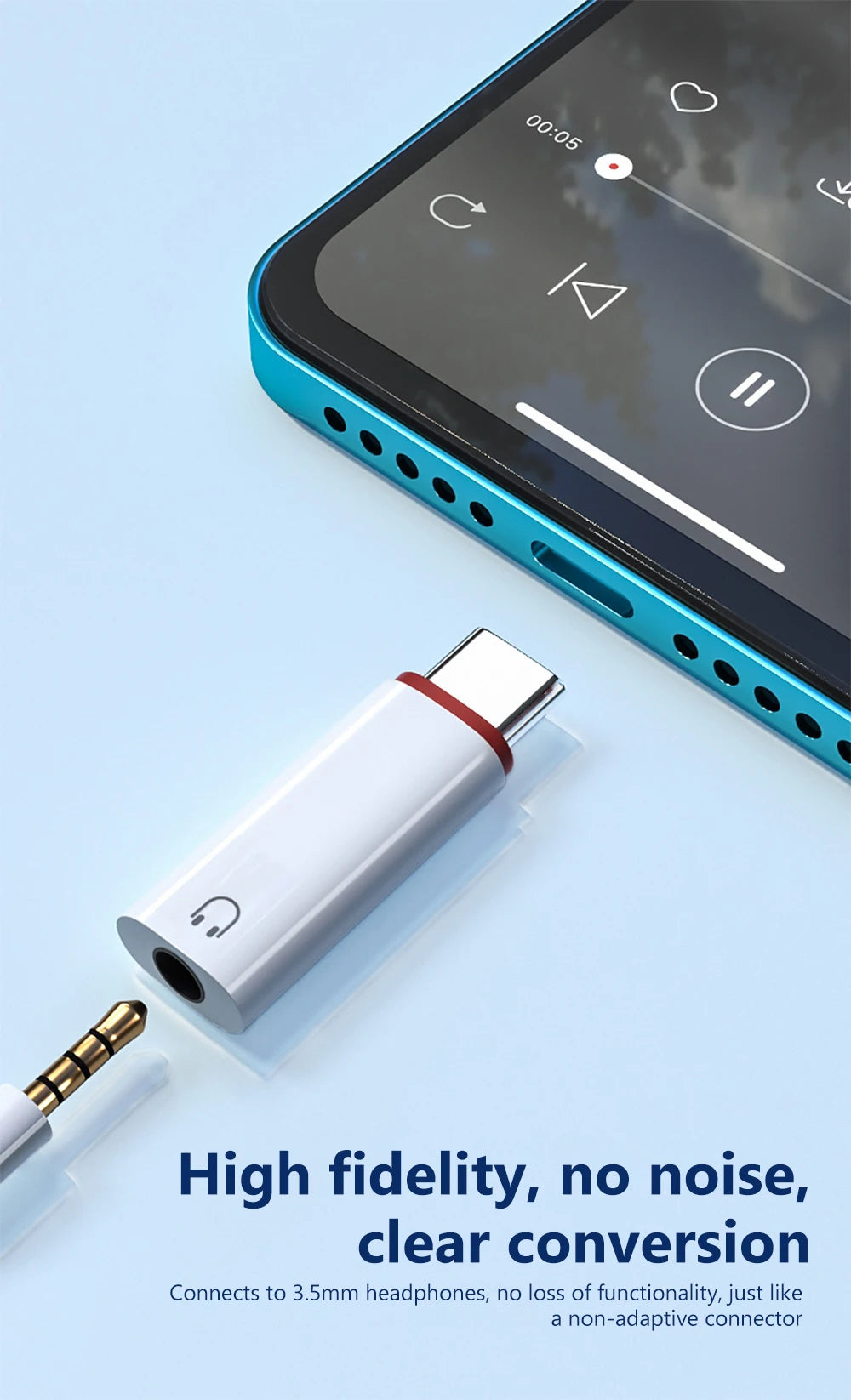 3.5mm Female to Type C Male Adapter For Samsung For Xiaomi Redmi Huawei Wired Headset Converter OTG Earphone Audio AUX Adapter