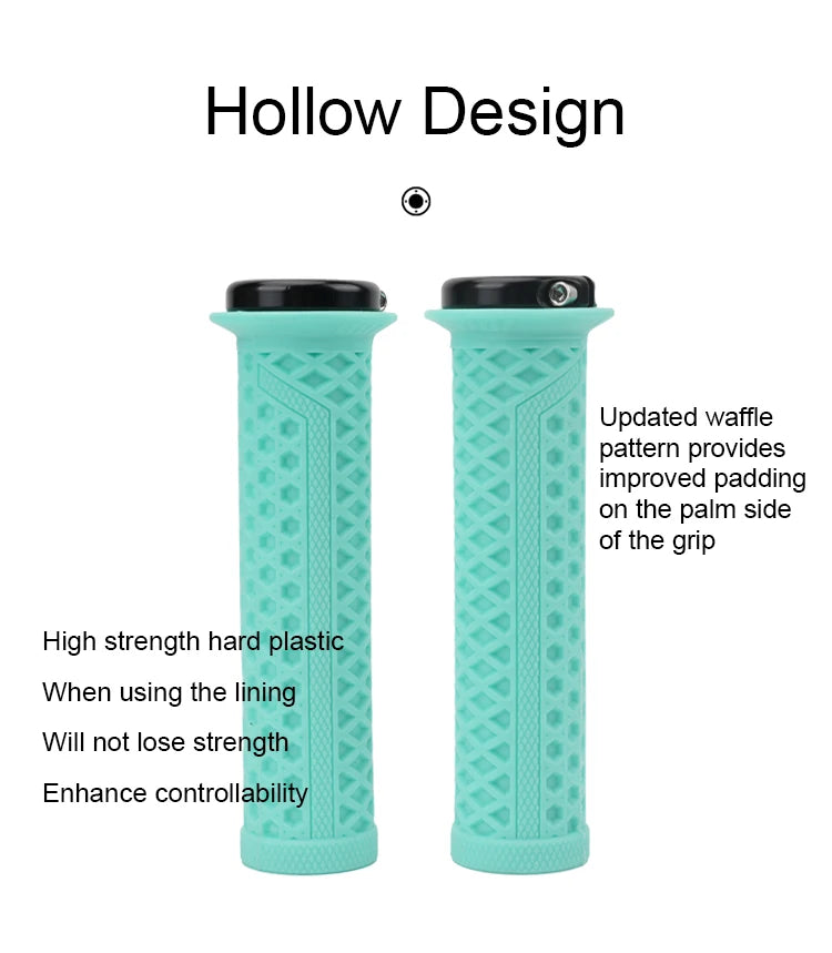 ODI VS-21 MTB Handlebar Grips Silicone Lock-On Bicycle Cover Updated Waffle Pattern Anti-slip Shock Absorption Handle Parts