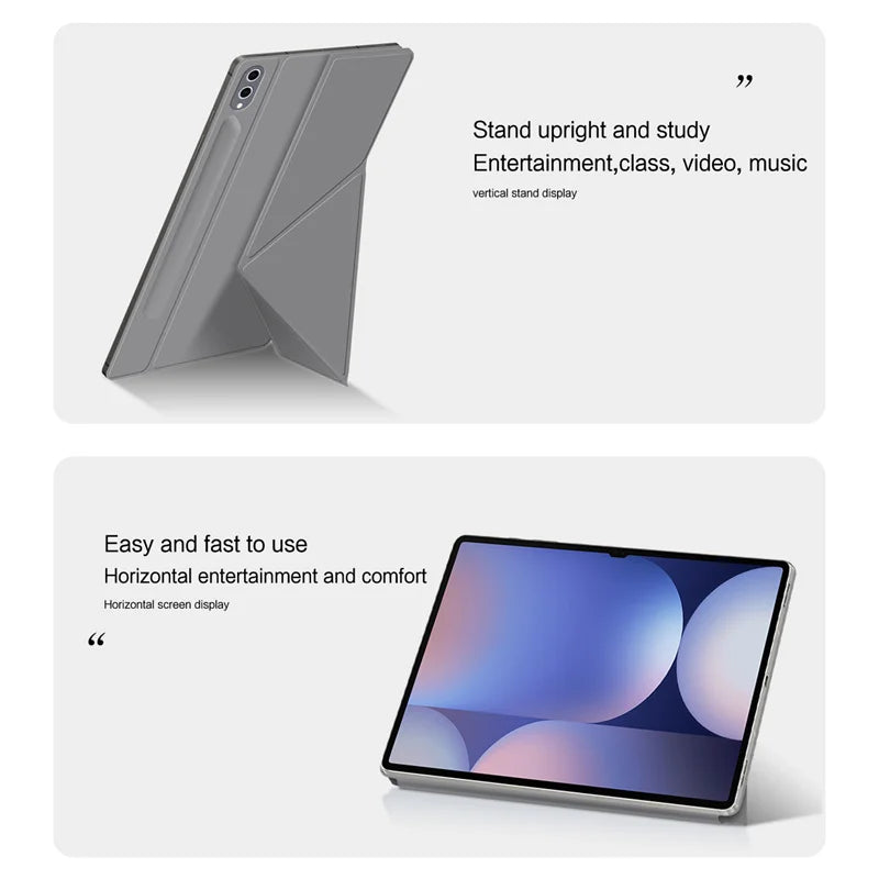 Samsung Galaxy Tab S10 S9 S8 S7 Plus FE 12.4 11 inch Magnetic Case for Tab S10 S9 S8 Ultra 14.6 inch Pencil Holder Cover