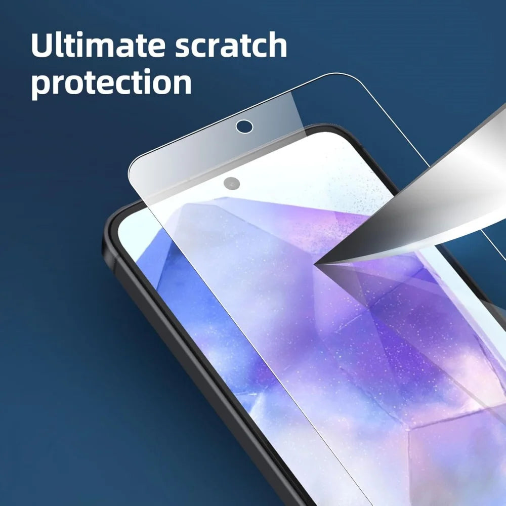 3PCS HD Tempered Glass For Samsung A16 A26 A36 A56 A55 A53 A54 A35 A25 A15 Screen Protector Samsung Galaxy S25 S24 Ultra Cristal Templado S24 FE S23 S22 S21 Plus