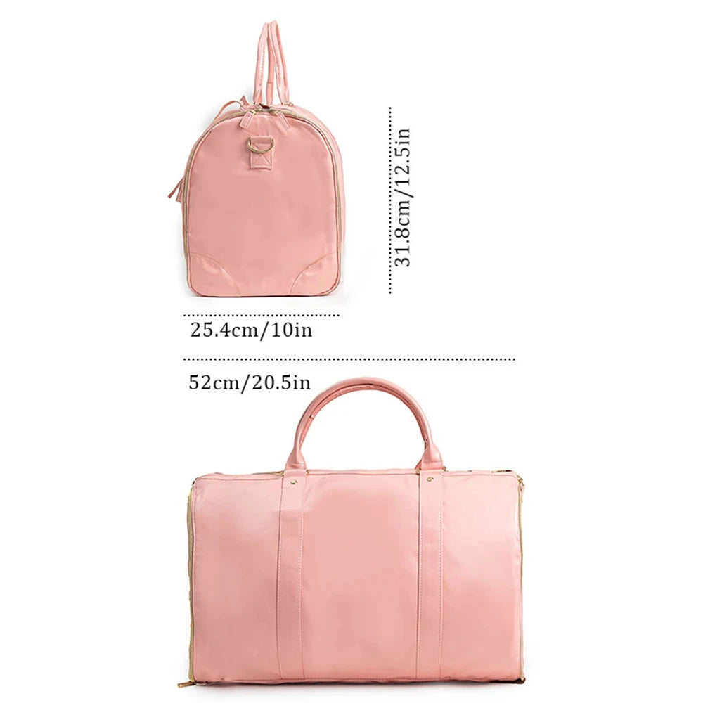 Geestock Folding Suit Storage Bag New PU Travel bag Large Waterproof Travel Suitcase For Women Sport Outdoor Weekend Bag Handbag