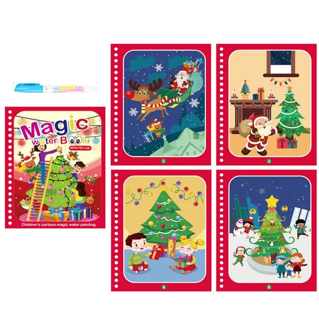 Montessori Toys Reusable Coloring Book Magic Water Drawing Book Painting Drawing Toys Sensory Early Education Toys for Children