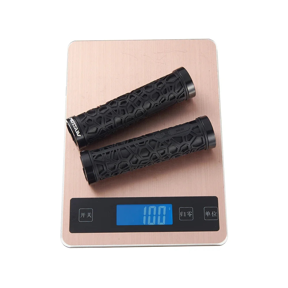 MOTSUV Bicycle Handle Bar Grips MTB Bike Soft Double-sided Locking Handlebar Cover Plug Rubber Non-slip Cycling Accessories Part