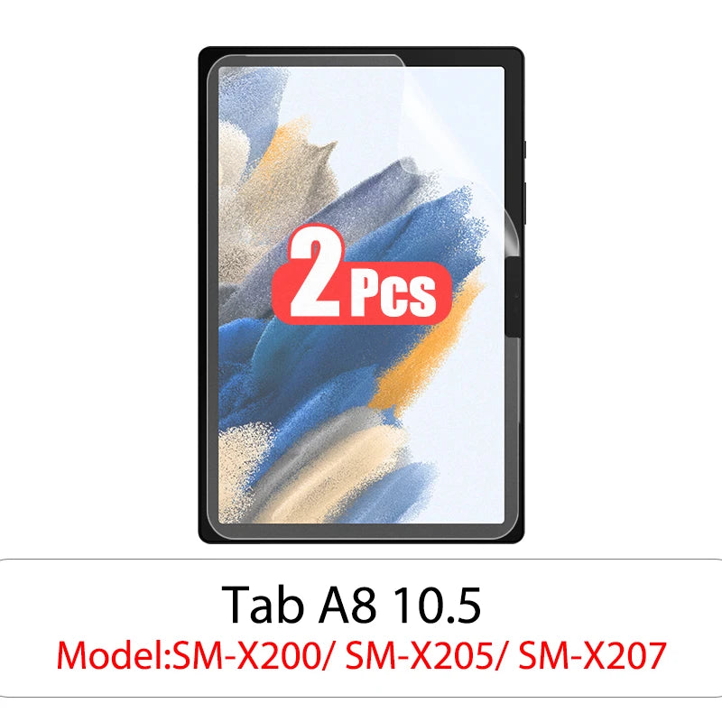 2pcs Pet Screen Protector For Samsung Galaxy Tab S7 Fe S9 Fe A9 Plus S6 Lite S7 S8 S9 A8 Plus Protective Clear Film No Glass