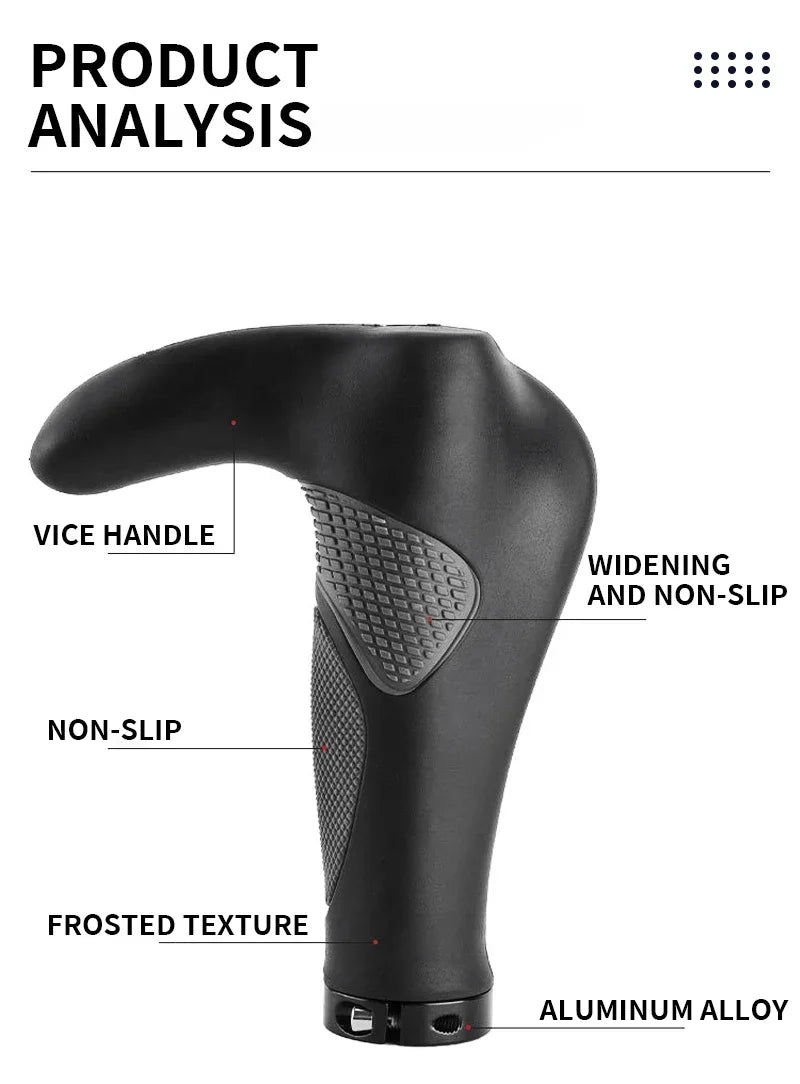 BUCKLOS Bike Handlebar Grips Ergonomics with Extended Bar Non-slip Rubber Bike Grips Durable MTB Cuffs Bicycle Accessories