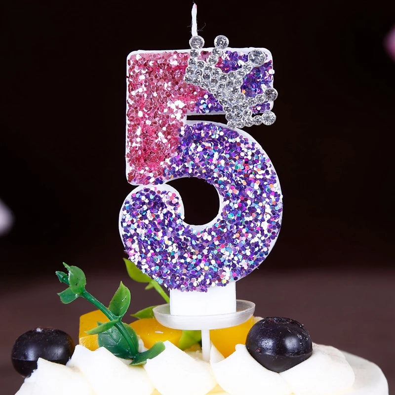 1st Birthday Candle Cake Topper Colours Creative Number 1 Candle Cute Pink Butterfly Digital Candle Birthday Wedding Party Decor