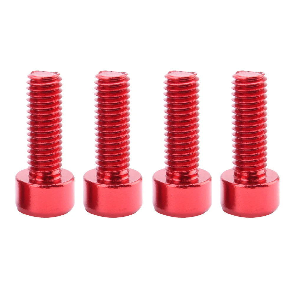 4 Pcs Bicycle Water Bottle Cage Bolt Cycling Accessories Kettle Holder Aluminum M5 Screw Handle Bikes Part for MTB Road Bike