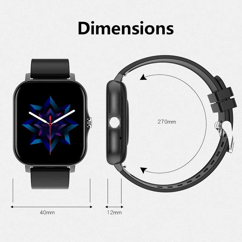 Sport Smart Watch Fitness Health Monitor Waterproof Smartwatch Bluetooth Call Watches for Men Women IOS Xiaomi Huawei 2024