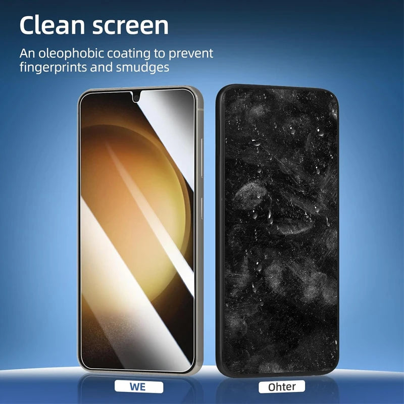 2+2 Fingerprint Scanning Glass for Samsung S25 S24 S23 S22 S21 Screen Protector for Galaxy S25 Ultra Camera Protector S24 FE
