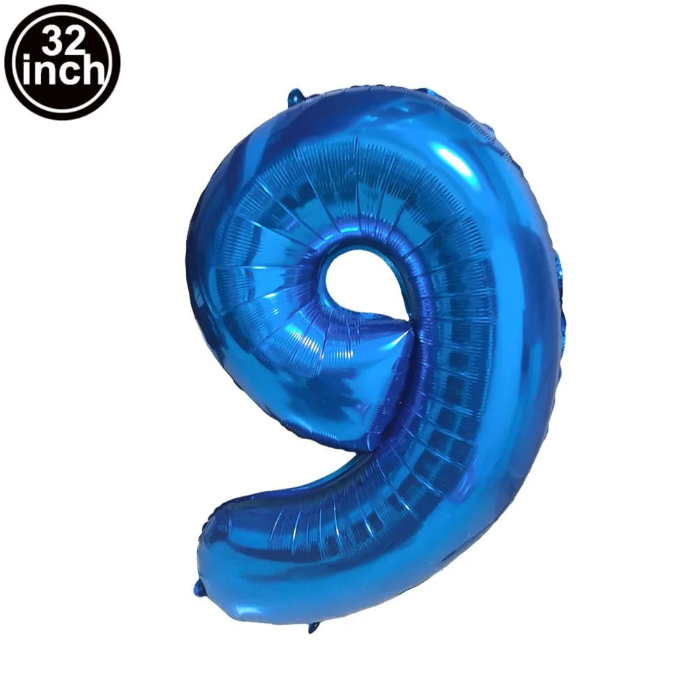 Multi Color Large Numbers 6 Balloon 32Inch 1 2 3 4 5 6 7 8 9 Birthday Ball Red Digit Bachelorette Balloons Figure Golob Balloons