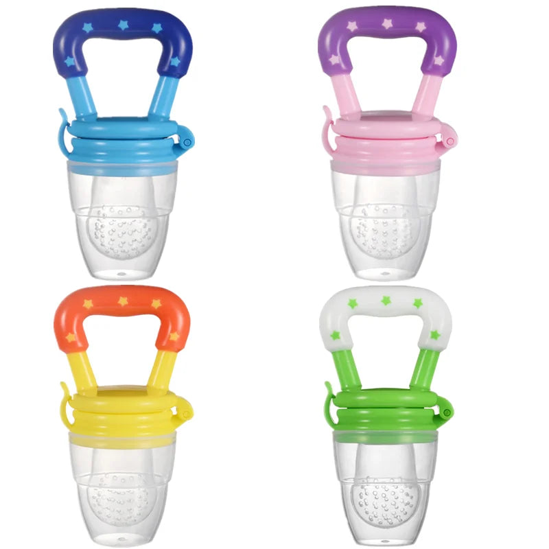 Baby Fruit Feeder Pacifier Teething Toys Fresh Food Feeder Infant Fruit Nipple Silicone Pouches for Toddlers Kids Boy Girl