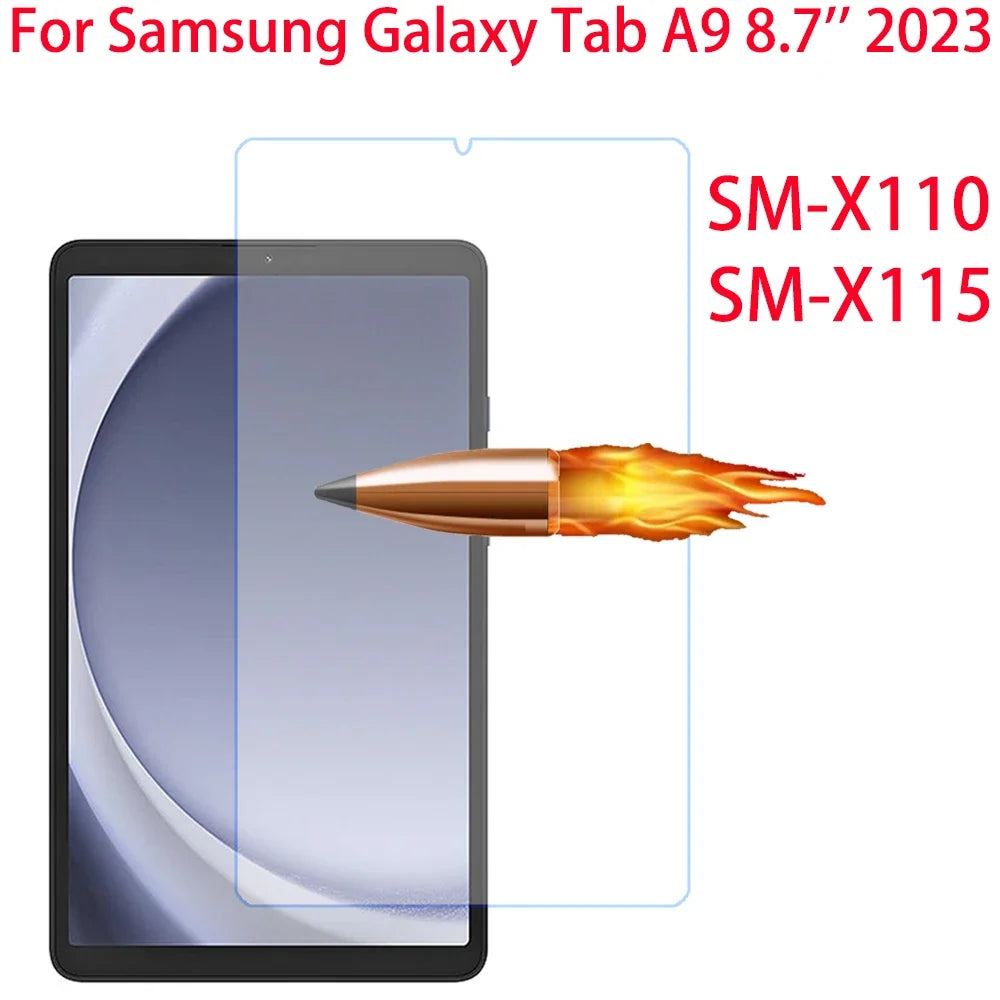 2PCS For Samsung Galaxy Tab A9 8.7 inch 2023 Tempered Glass Screen Protector For A9 SM-X110 SM-X115 Protective Film Fit Screen