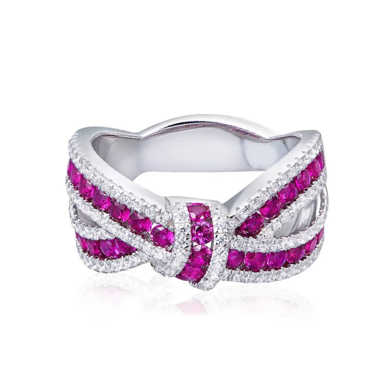 Gorgeous Finger Ring for Women Fashion Female Fashion Bright Zirconia Jewelry for Engagement Ceremony Party Accessories