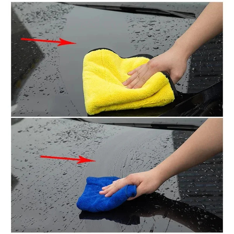 Microfiber Car Cleaning Towels Car Wash Drying Cloth Hemming Microfiber Towel Care Wash Cloth Car Detailing Accessories