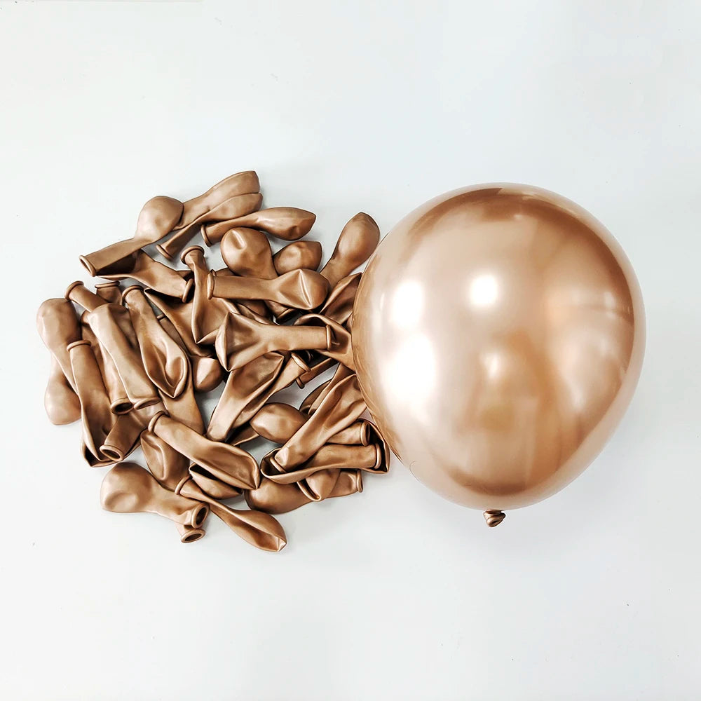 10Inch 10/30/50Pcs Latex Balloon Gold Silver Black Pink Xmax Balloon Wedding Happy Birthday Metallic Chrome Balloon Decoration