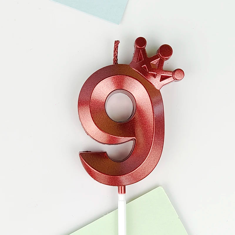 Happy Birthday Cake Crown Digital Candle Crown Children's Party Decoration Ornaments Opera Digital Celebration Candle
