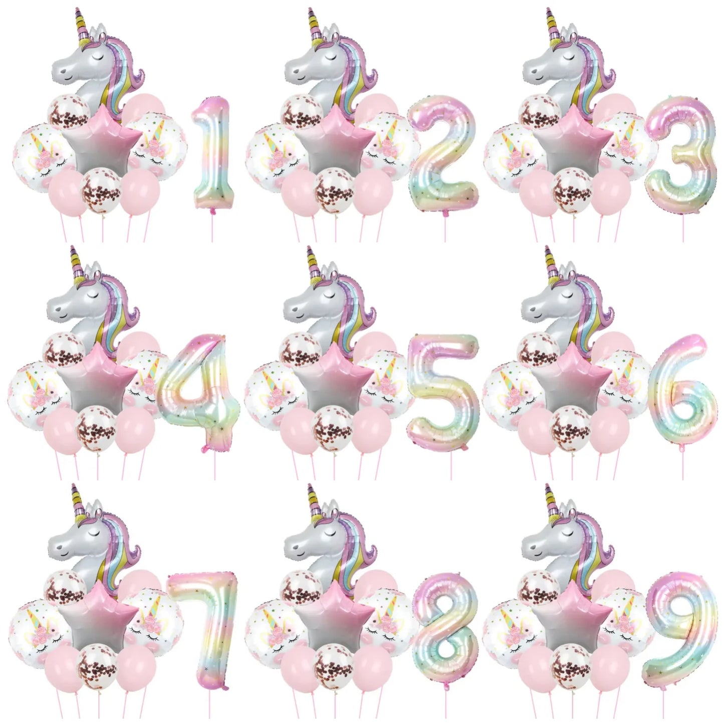 Rainbow Unicorn Balloon 40Inch Foil Balloon Unicorn Theme Suitable for Birthday Shower Party Balloon Supplies
