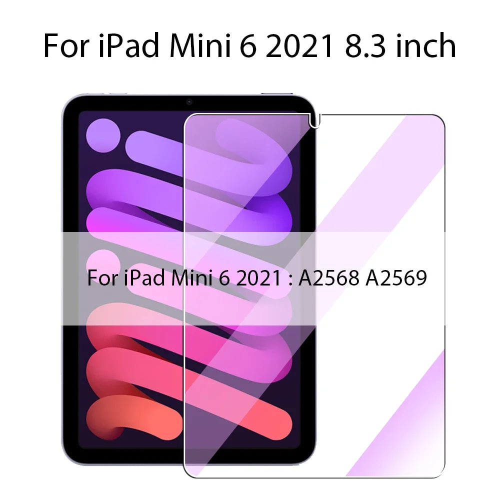 Tempered Glass For Ipad Pro 11 12.9 13 2024 10th 9th Gen Screen Protector For Ipad Air 5 4 Mini 6 10.9 10.2 Film Anti Blue Light