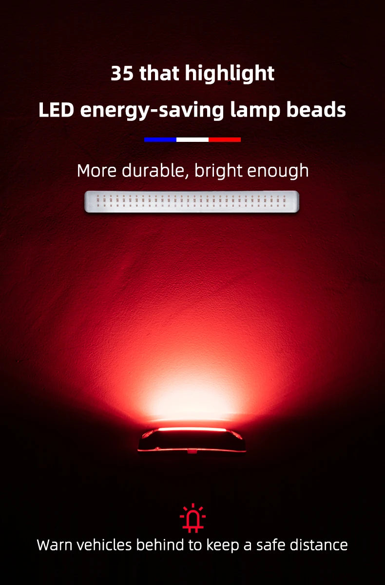 ROCKBROS Bicycle Light Waterproof Bike Taillight LED USB Rechargable Safety Back Light Riding Warning Saddle Bike Rear Light