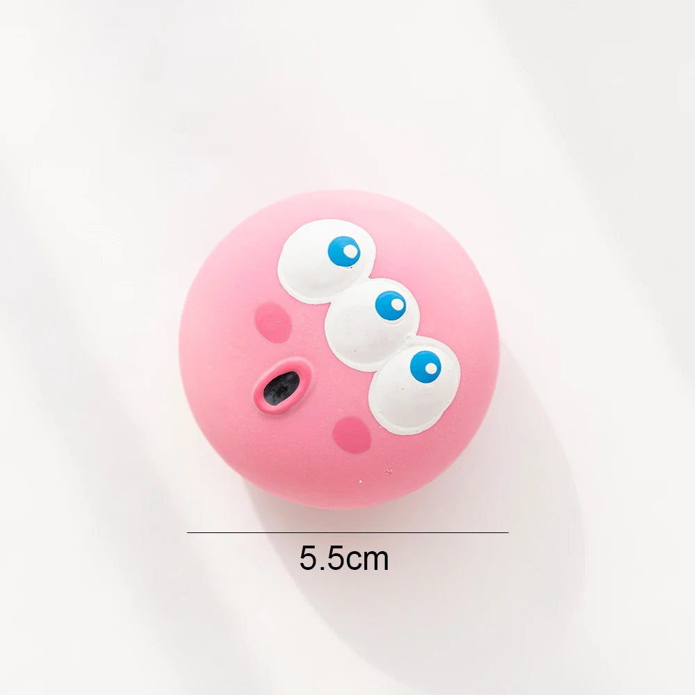 1-3PC Pet Squeaky Toys Pet Ball Toys Dog Chewing Rubber Ball Cleaning Tooth Dog Chew Toy For Dogs Bite Resistant Sounder Pet Supplies