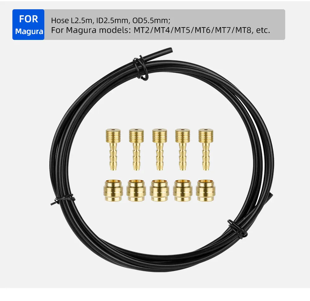 2500mm Bicycle Hydraulic Disc Brake Hose for Shimano BH59 BH90 Sram Magura Tektro 3 Layers Oil Tube Pipe Cycle Brake Replacement