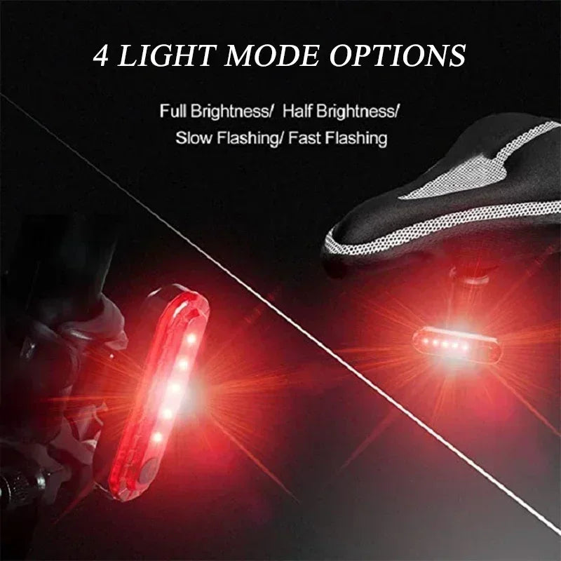 2PCS Bike Taillights USB Rechargeable Rear Lamp Ultra Bright Tail Light 220mAh LED Waterproof Riding Warning Red Bicycle Light