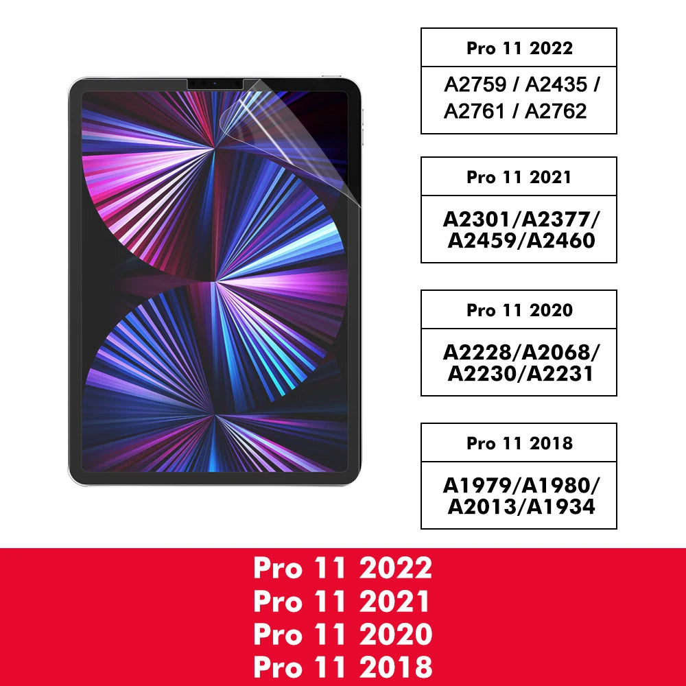 Paper-feel Screen Protector For iPad Air 6 2024 Pro 13 inch for iPad Pro 11 12 9 for iPad Air 4 5 iPad 10th Generation 10.2 Mini
