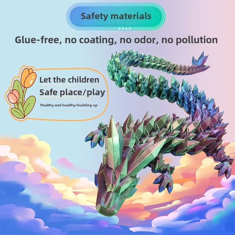 3D Printed Dragon Egg Dragon Model Holiday Gift Decorative Model Full Color Crystal Collection Sculpture Children's Toy Crafts