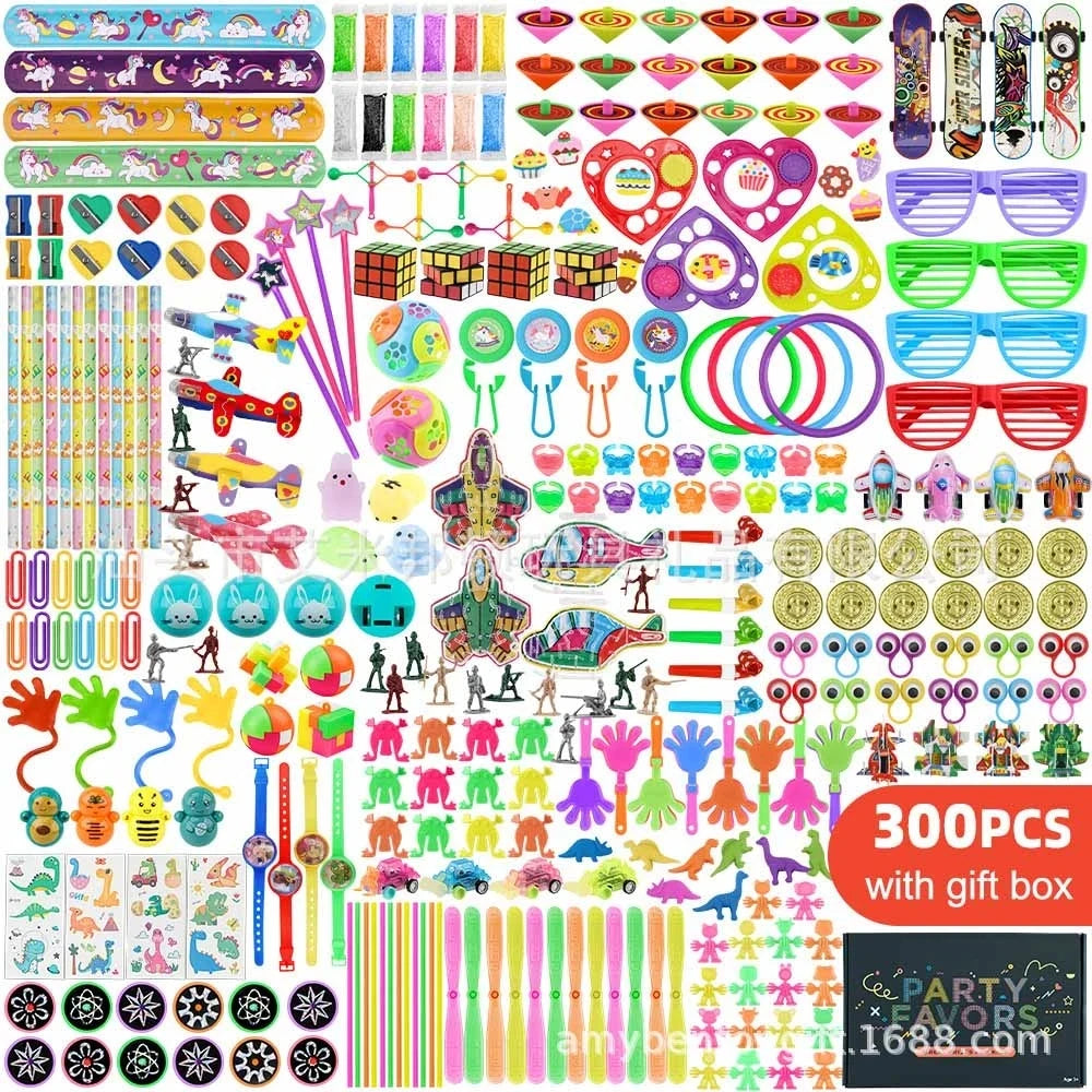 30/200/300PCS Party Favors Toy Assortment Giveaway Pinata Filler Bulk Toys for Kids Birthday Party Present Souvenir Toys Gift