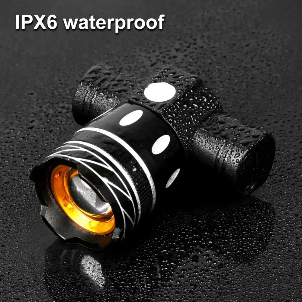 NEW T6 LED Bicycle Front Light With Taillight USB Rechargeable Lantern Zoom Bike Headlight Cycling Flashlight Bike Accessories
