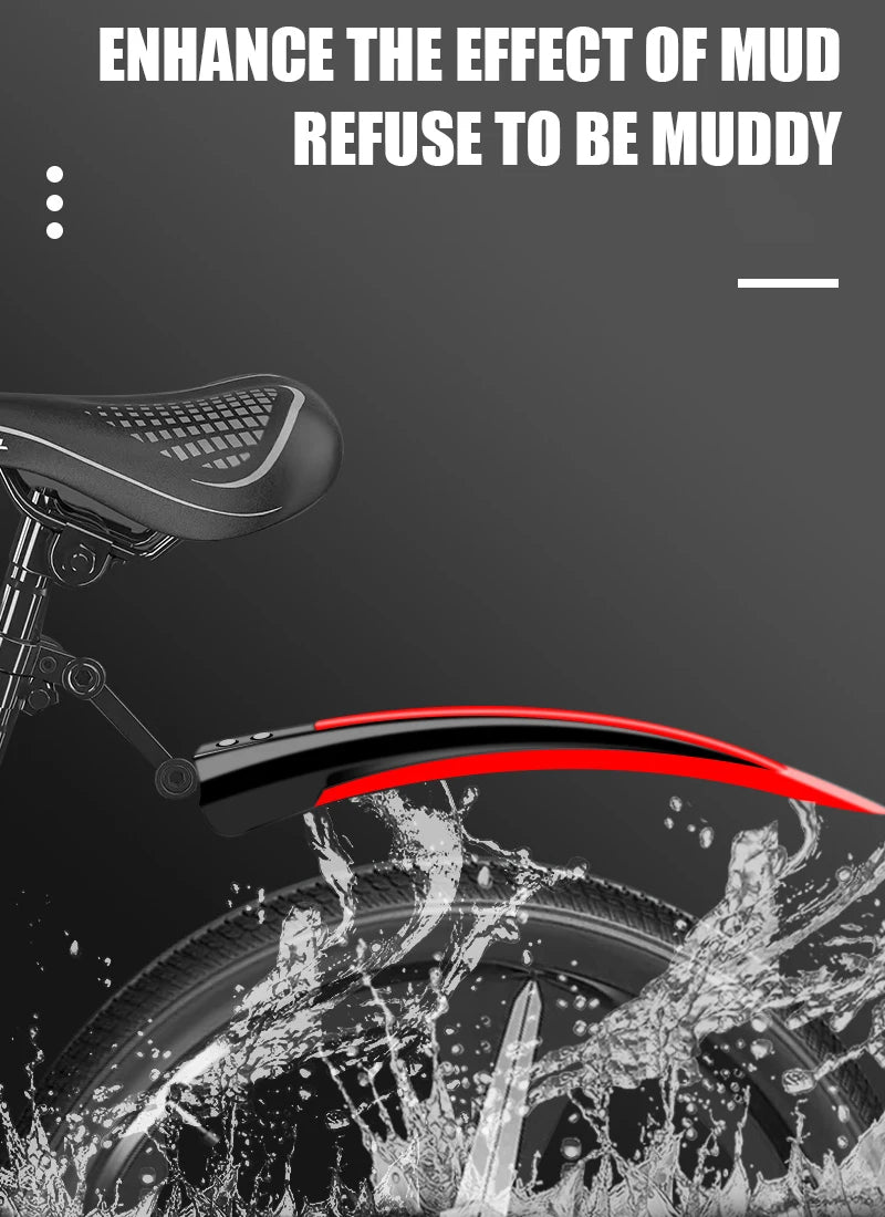 2pcs Bicycle Fenders Splash Fender Guard Set Mountain Bike Rear Front Mudguard Cycling Riding Accessories For 20/22/24/26 Inch