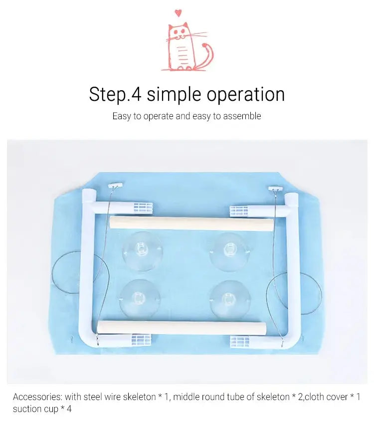 New Cat Hammock Cat Sunny Window Seat Washable Detachable Pet Bed Suction Shelf Bag Beds Seat For Cat Sleeping Pet Accessories