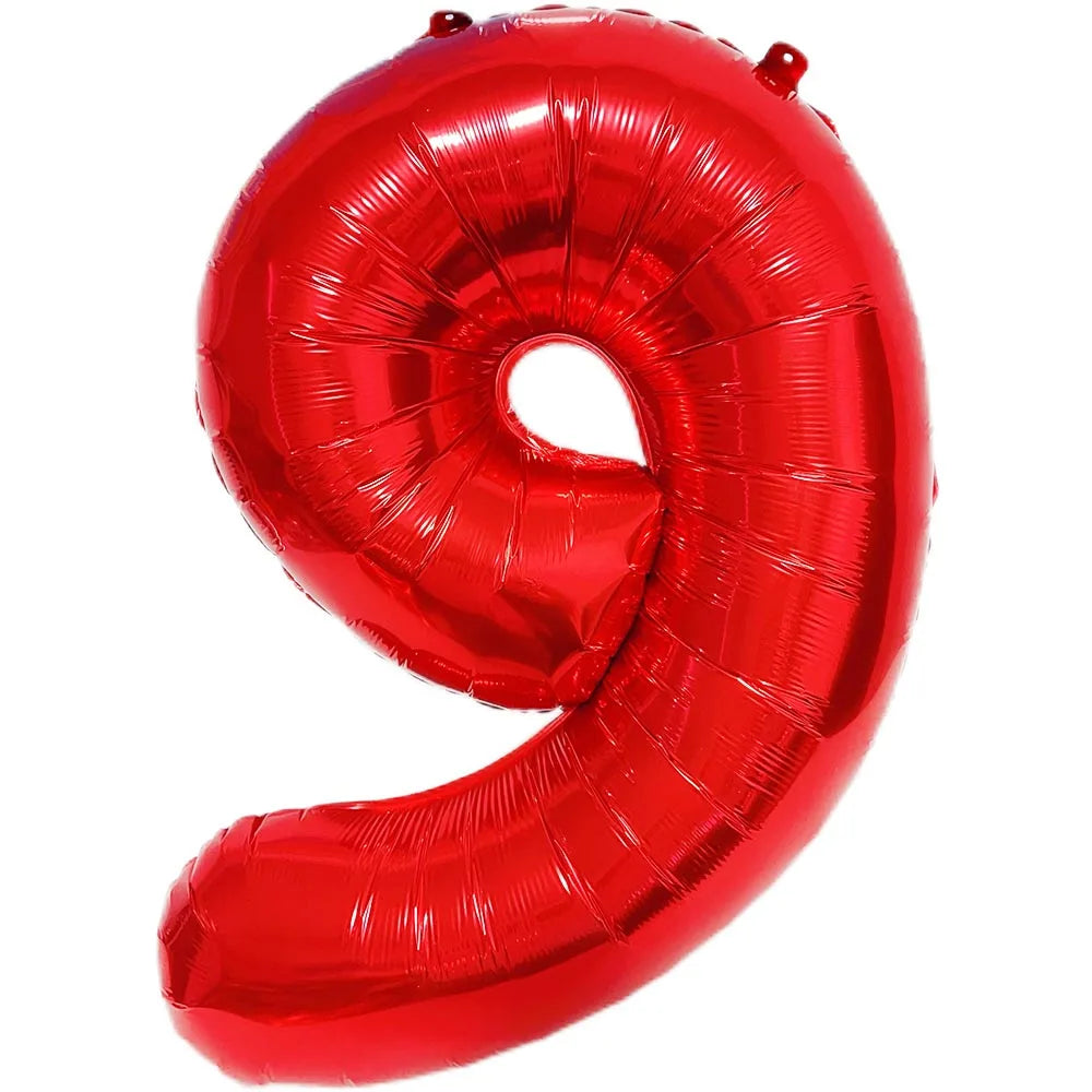 Multi Color Large Numbers 6 Balloon 32Inch 1 2 3 4 5 6 7 8 9 Birthday Ball Red Digit Bachelorette Balloons Figure Golob Balloons