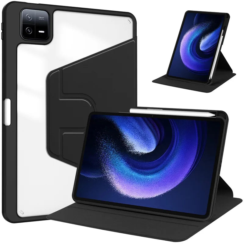 Shockproof Smart Case For Xiaoxin Pad 2024 11pro 12.7 2025 Funda Lenovo Tab M11 TB-330FU TB-331FC Rotation Cover With Pen holder