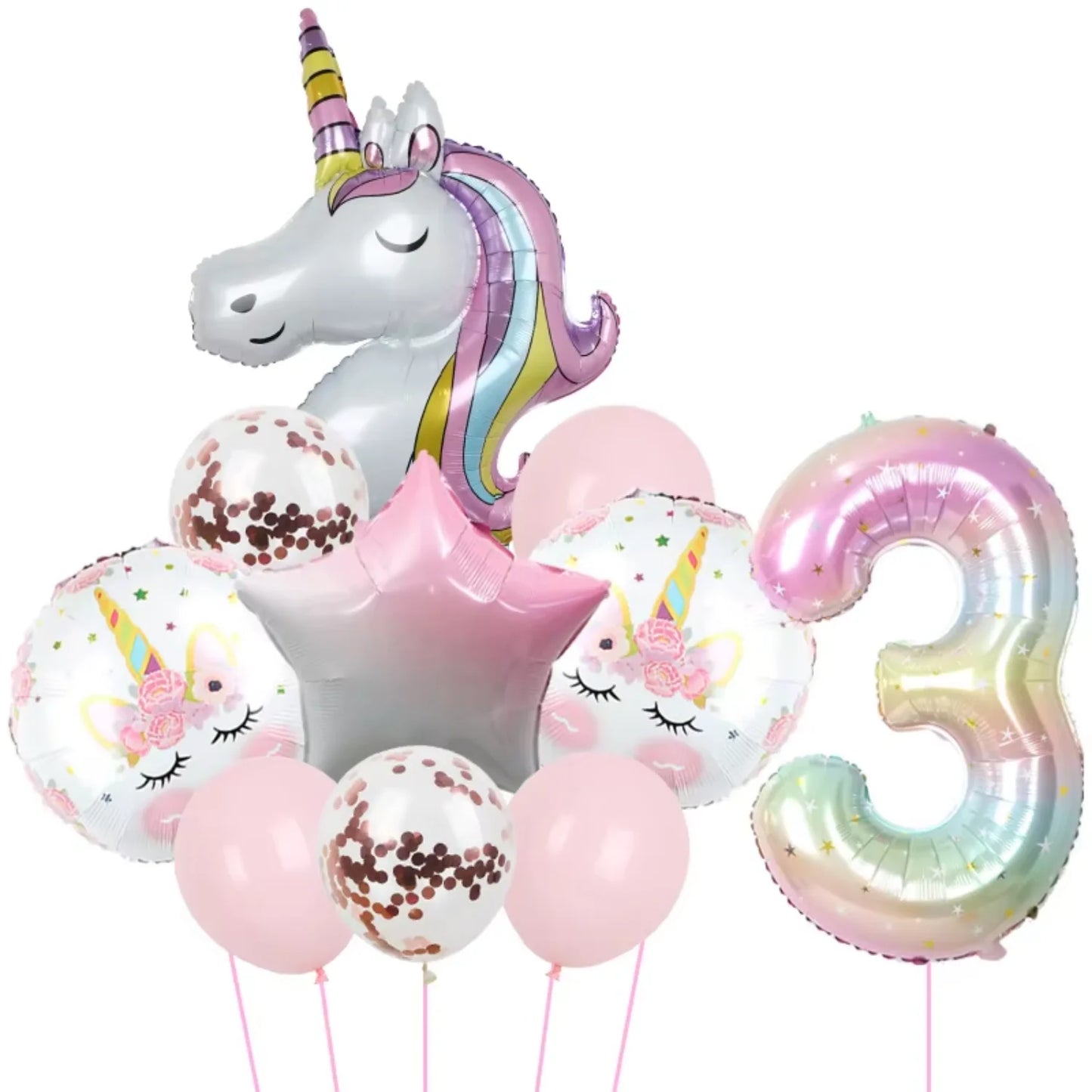 Rainbow Unicorn Balloon 40Inch Foil Balloon Unicorn Theme Suitable for Birthday Shower Party Balloon Supplies