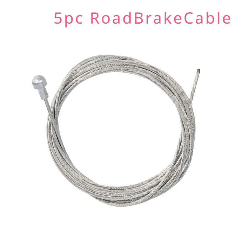 5pcs 1.7/2M MTB Bicycle Brake Line Bike Stainless Steel Gear Shift Cable Road Bike Speed Line Fixed Gear Inner Cable Line Wire