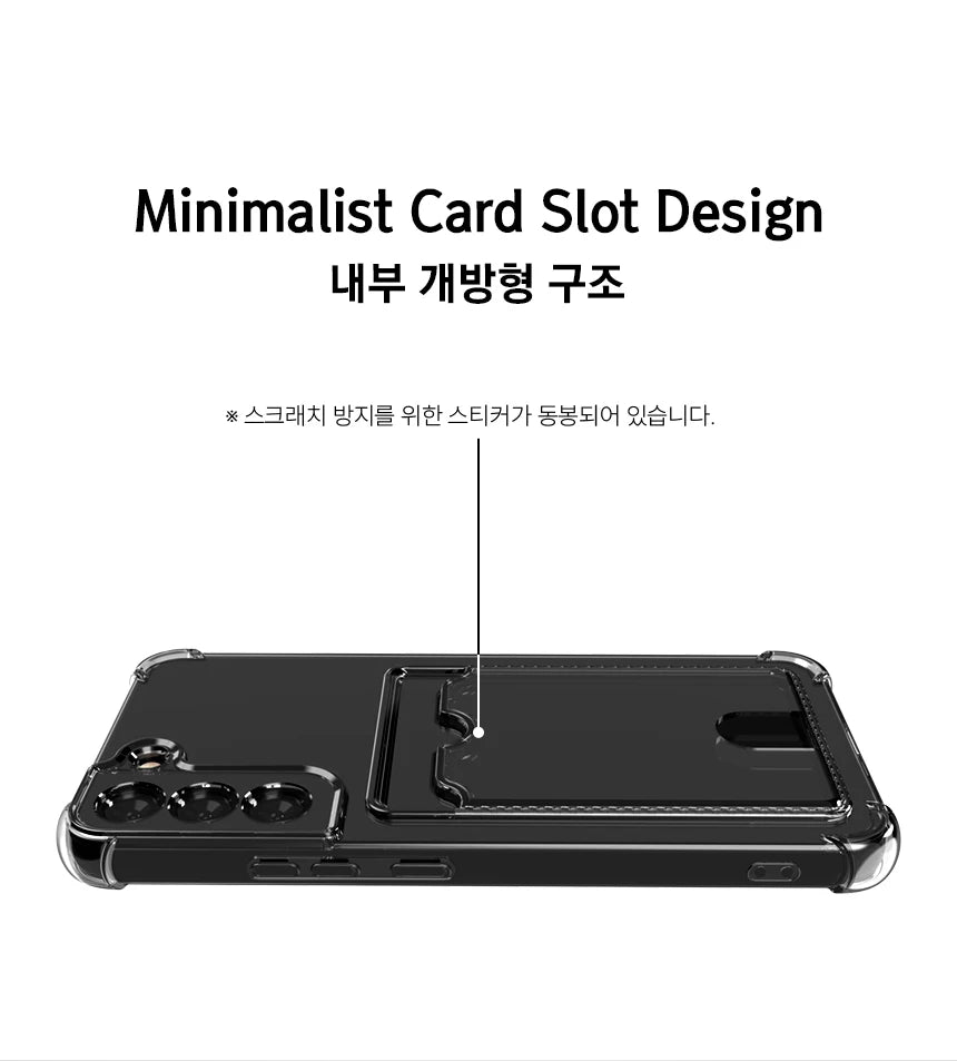Clear Shockproof Soft TPU Wallet Case For Samsung Galaxy For Samsung S24 S23 S22 S21 Ultra Plus S20 FE Note Card Holder Pocket