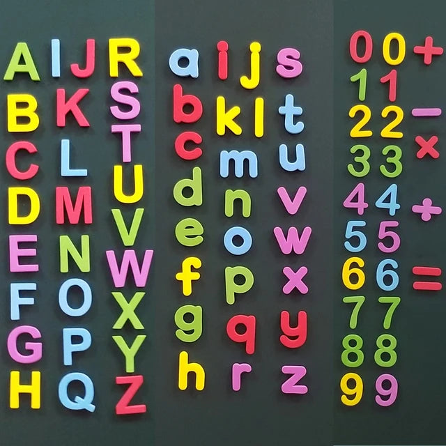 24-76pcs Magnetic Alphabet Letters EVA Foam Refrigerator Stickers Toddlers Kids Learning Spelling Counting Educational Toys Gift