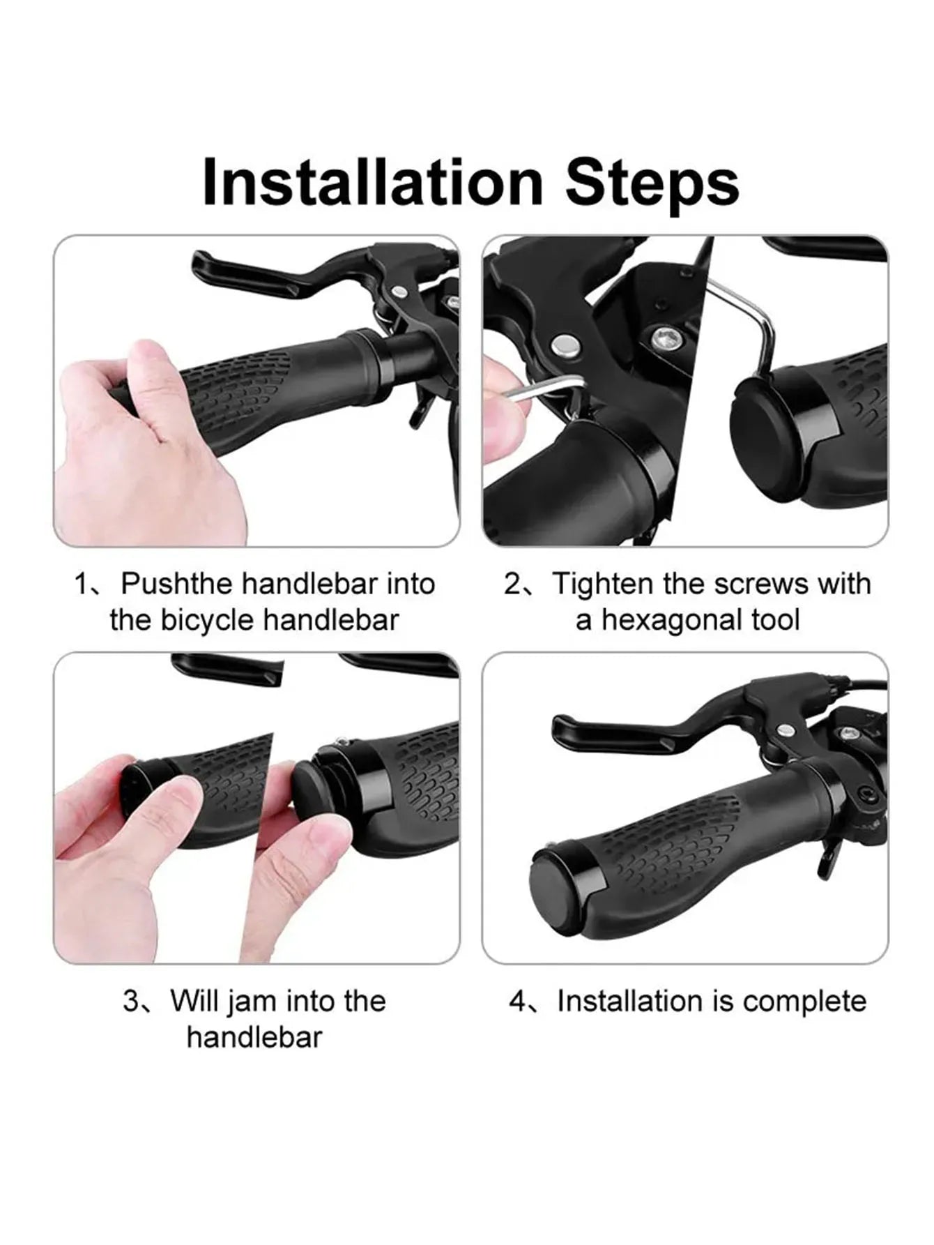 Anti Skid Rubber Bicycle Grips Mountain Bike Lock On Bicycle Handlebars Grips 2.5cm MTB Road Cycling Skid Proof Grips