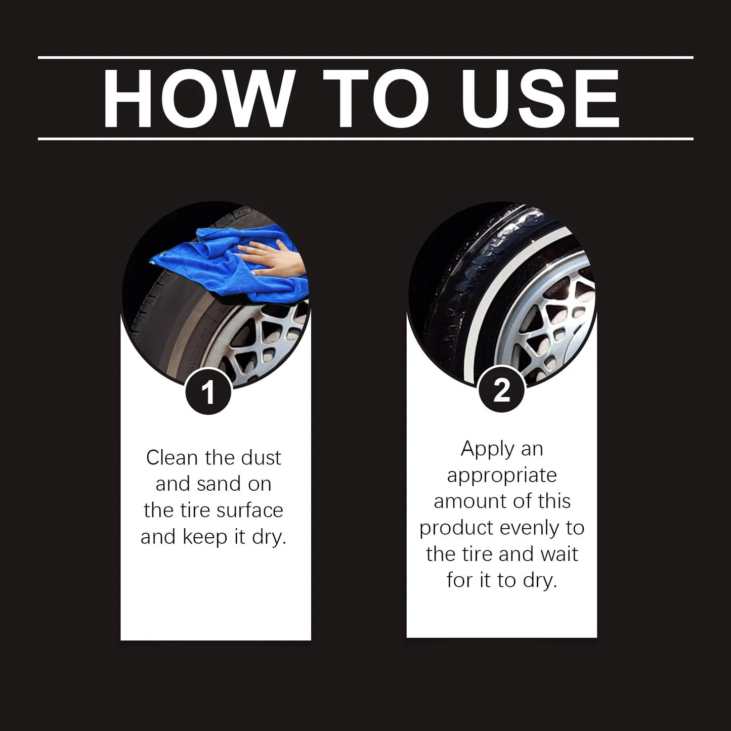 Car Tire Gloss Coating Hydrophobic Sealant Wax Agent Tyre Maintenance Cleaner Motorcycle Bike Tire Polishing Refurbishment Tools