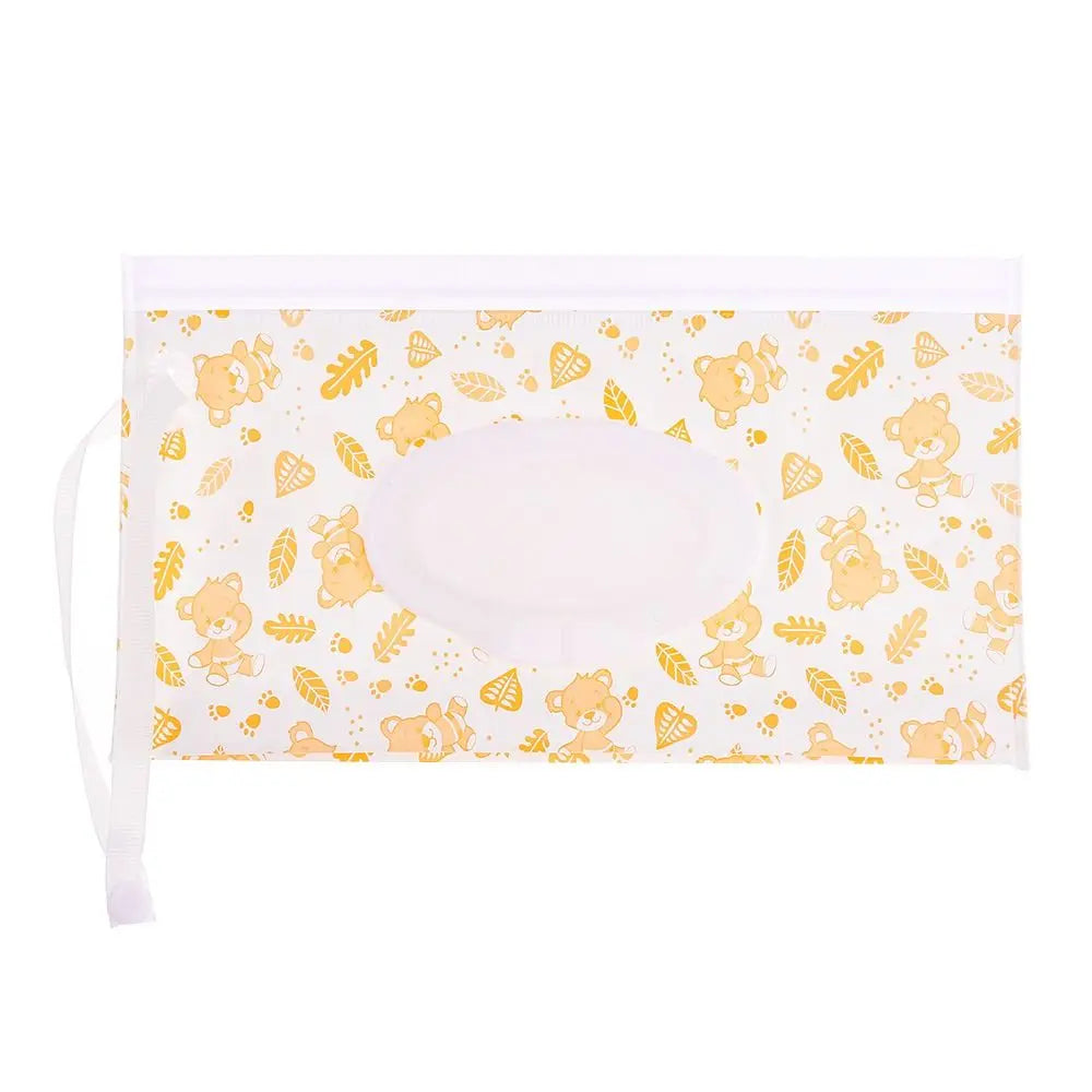 EVA Baby Wet Wipe Pouch Wipes Holder Case Flip Cover Snap-Strap Reusable Refillable Wet Wipe Bag Outdoor Useful Tissue Box