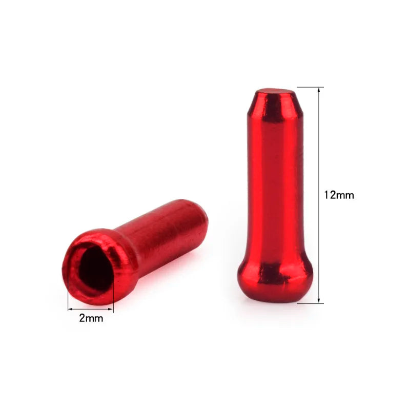 50/100pcs Bicycle Cable End Caps Aluminum Alloy Bike Brake Shifter Cable Tips Wire End Cap Multiple Colors Bike Line Core Caps