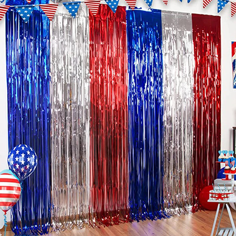2/3M Party Background Wedding Decoration Foil Fringe Curtain Sequin Bachelorette Photo Backdrop Wall Curtain Birthday BabyShower